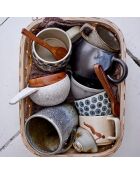 2 Mugs Harlow marron - D.8.5xH.7 cm,