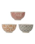 3 Bols Genia  multicolores - D.13.5xH.7.5 cm