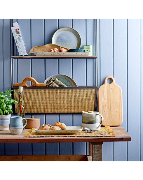 3 Mugs Ash bleus - D.8xH.11 cm,