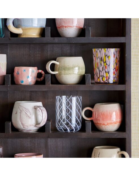 3 Mugs Palma multicolores - D.9xH.8.5 cm,