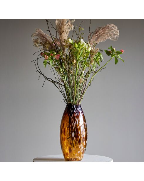 Vase en verre Daraz marron - D.17xH.32 cm