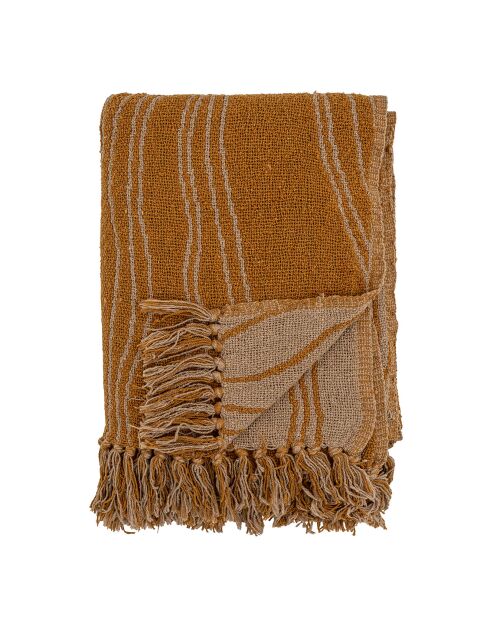 Plaid Ginna marron - L.160xW.130 cm