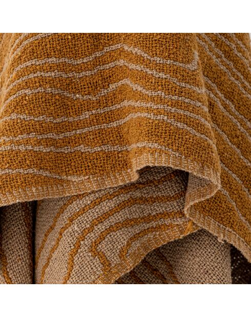 Plaid Ginna marron - L.160xW.130 cm