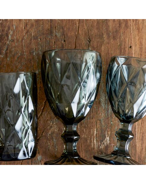 Verre à vin Asana gris - D.8.5xH.15.5 cm
