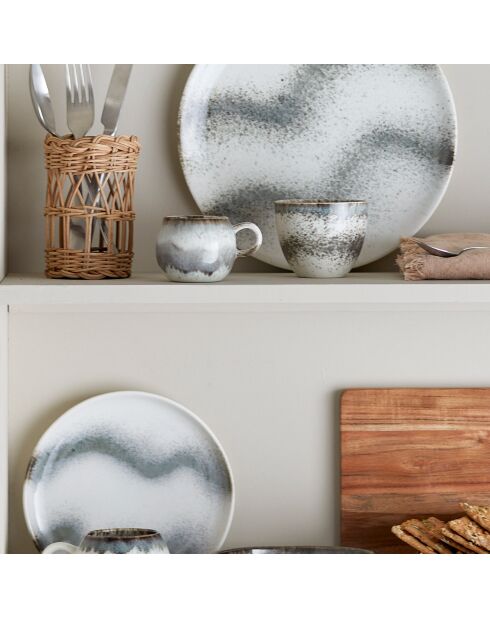 2 Tasses Paula grises - D.9xH.8 cm