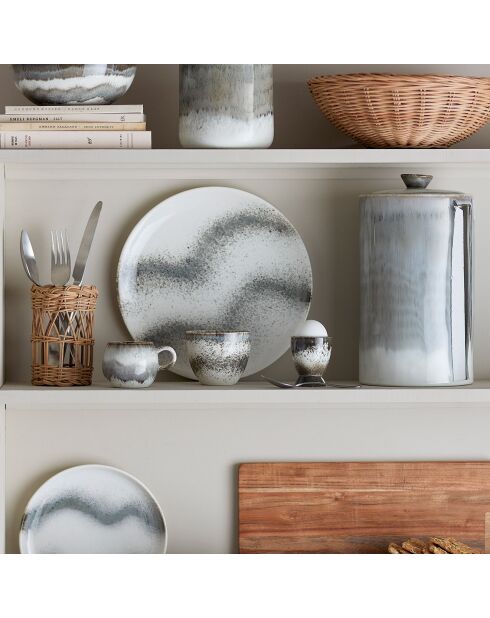 2 Tasses Paula grises - D.9xH.8 cm