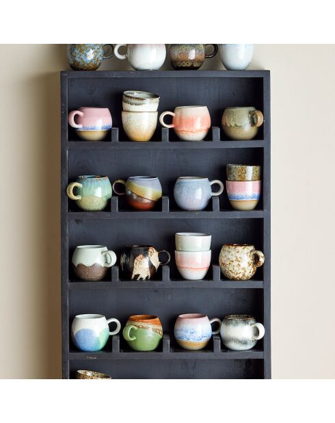 2 Tasses Paula grises - D.9xH.8 cm