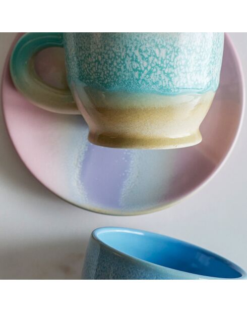 2 Mugs Safie verts - D.9.5xH.7.5 cm