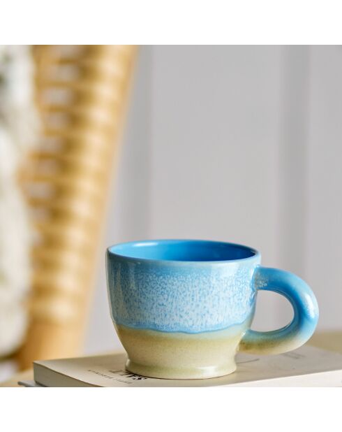 2 Mugs Safie bleus - D.9.5xH.7.5 cm