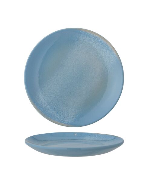 6 blaue Safie-Teller - D.15xH.2 cm