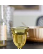 6 Verres à vin Florentine verts - D.8xH.10 cm