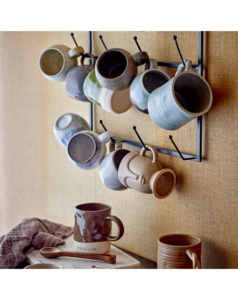 4 Mugs Reanna marron - D.9xH.10 cm