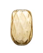 Vase en verre Klarasofie jaune - D.16xH.25 cm