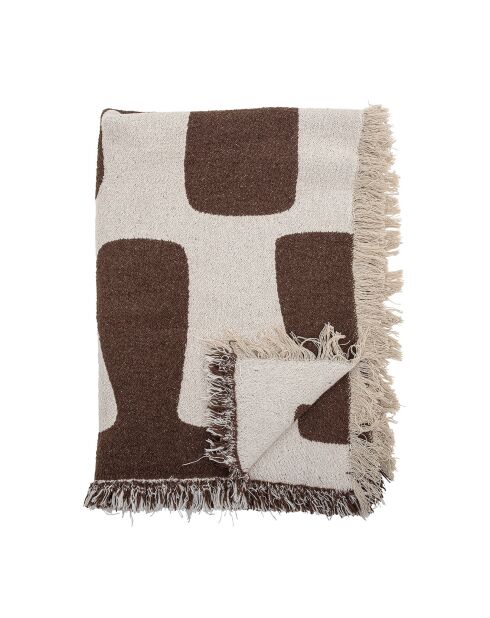 Plaid Bilston marron - L.160xW.130 cm