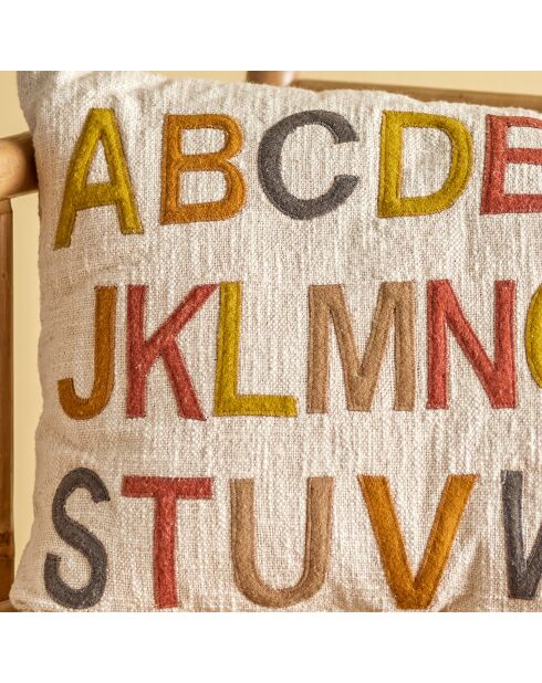 Lexi natürliches Kissen - L.60xW.40 cm