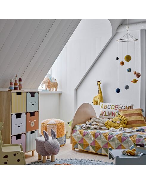 Lexi natürliches Kissen - L.60xW.40 cm