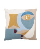 Coussin Ditte bleu - L.45xW.45 cm