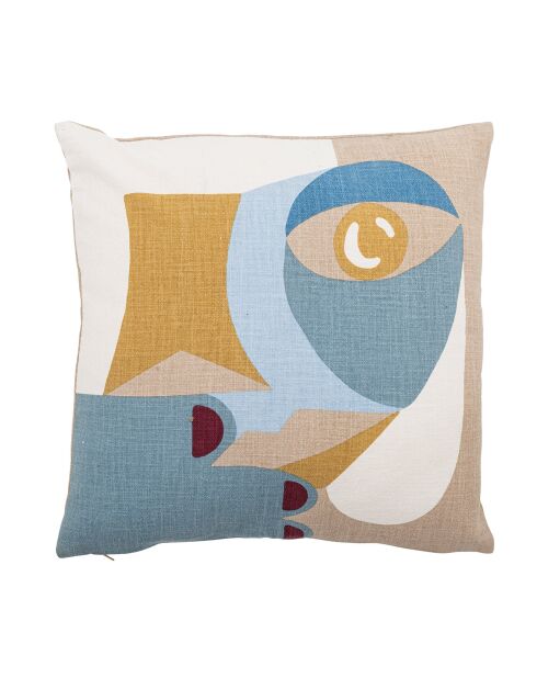 Coussin Ditte bleu - L.45xW.45 cm