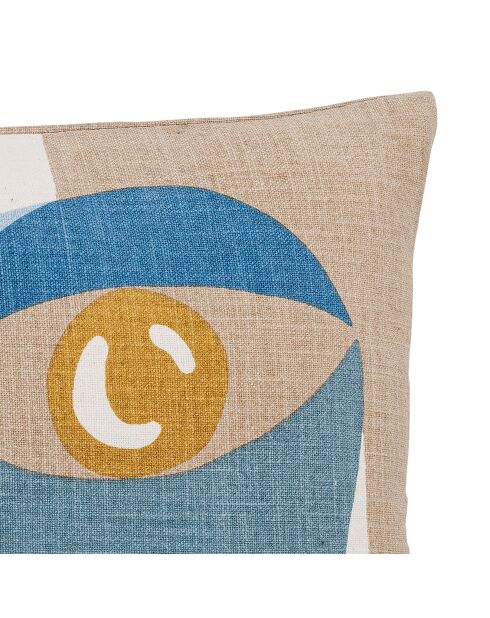 Coussin Ditte bleu - L.45xW.45 cm