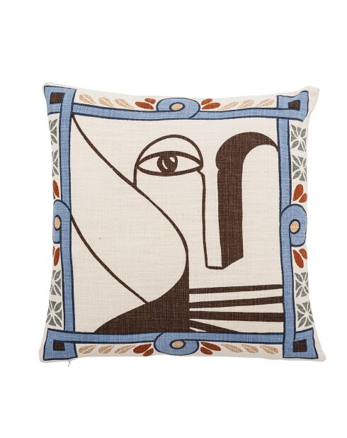 Coussin Rudaur bleu - L.45xW.45 cm