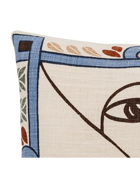 Rudaur blaues Kissen - L.45xW.45 cm