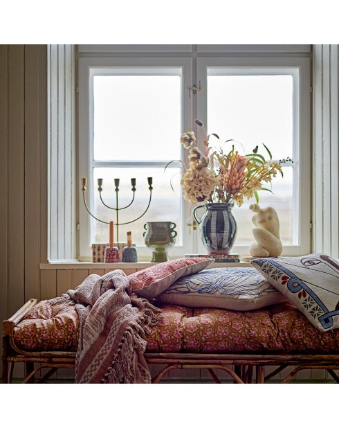 Rudaur blaues Kissen - L.45xW.45 cm