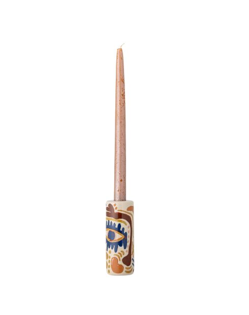Bougeoir Horus orange - D.5xH.13 cm