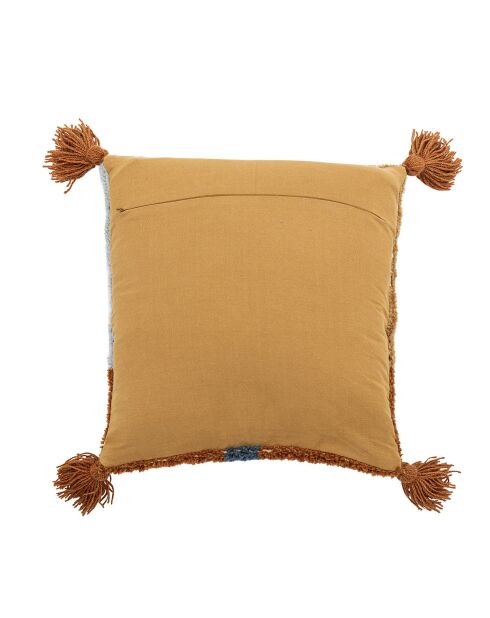 Coussin en Laine & Coton Centro bleu - L.45xW.45 cm