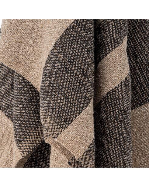 Plaid Temi noir - L.160xW.130 cm