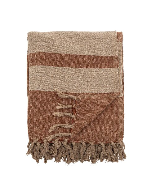 Plaid Temi marron - L.160xW.130 cm