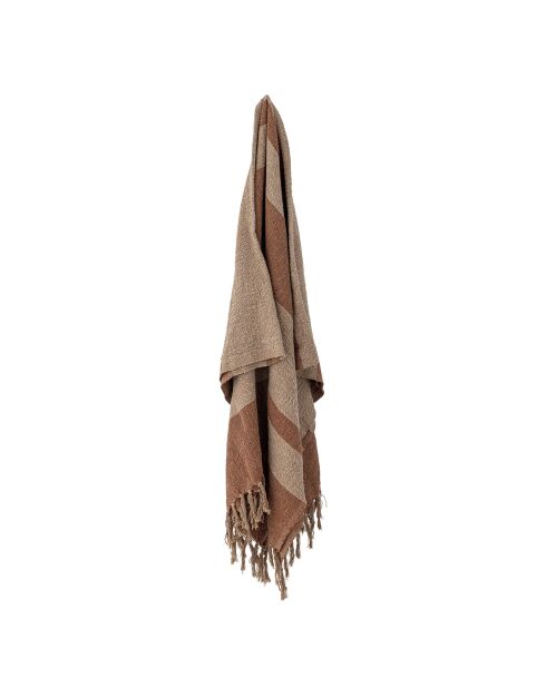 Plaid Temi marron - L.160xW.130 cm