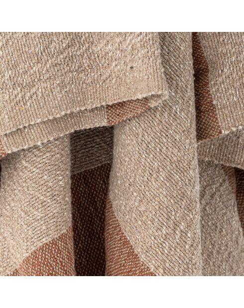 Plaid Temi marron - L.160xW.130 cm