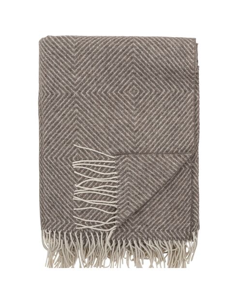 Plaid en Laine mélangée Hoshi marron - L.200xW.140 cm