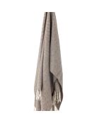 Plaid en Laine mélangée Hoshi marron - L.200xW.140 cm
