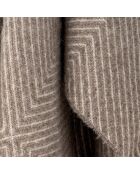 Plaid en Laine mélangée Hoshi marron - L.200xW.140 cm