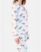 Pyjama long Serena bleu ciel