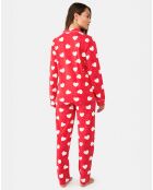 Pyjama long Solène rouge