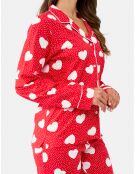 Pyjama long Solène rouge