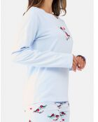 Pyjama long Alexandra bleu ciel