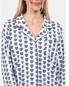 Pyjama long Sylvia bleu/blanc