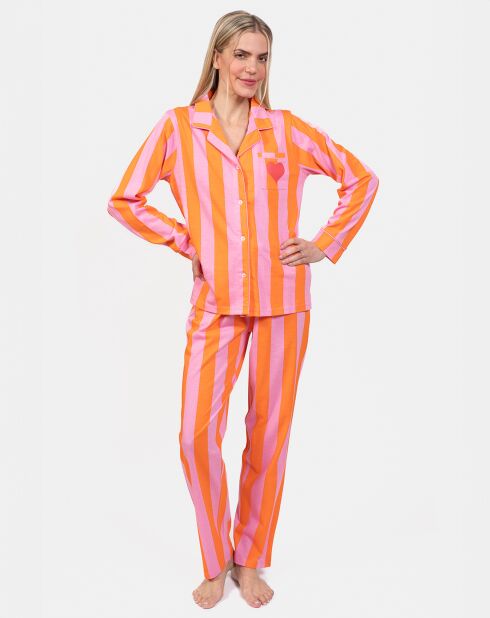 Pyjama long Sylvie orange