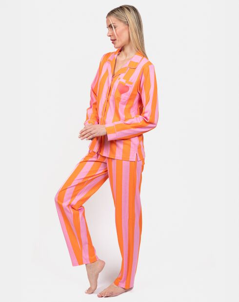Pyjama long Sylvie orange