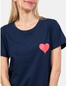 Haut de pyjama Ursula bleu marine