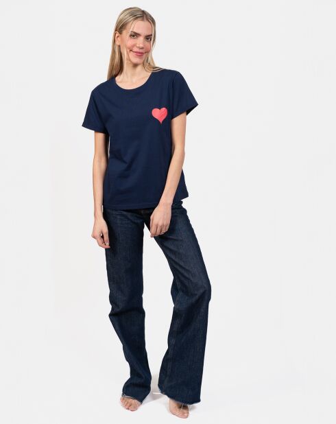 Haut de pyjama Ursula bleu marine
