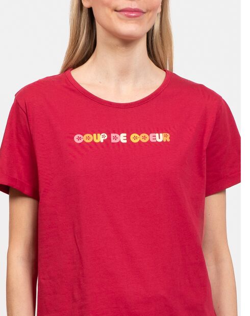 Pyjama court Clémence rouge/jaune