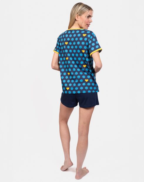 Pyjama court Chantelle bleu marine