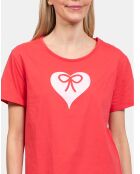 Pyjama court Chantelle rouge/rose