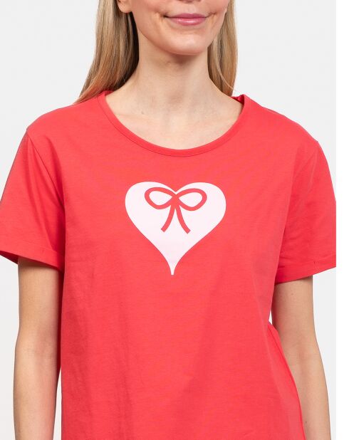 Pyjama court Chantelle rouge/rose