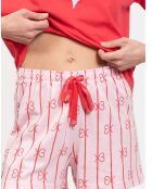 Pyjama court Chantelle rouge/rose