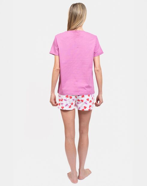 Pyjama court Laurie rose
